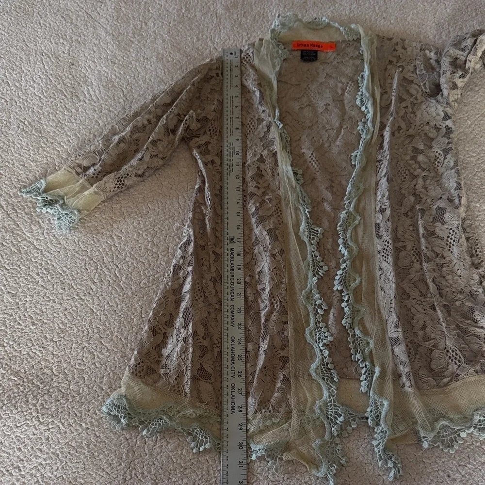 Urban Mango Bohemian Lace Women's Tunic in Beige and Cream Large
